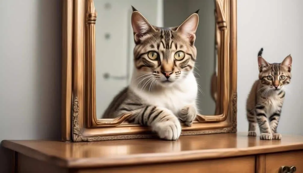 cat s fascination with mirrors