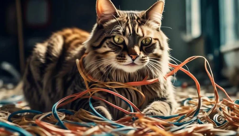 cats and rubber bands