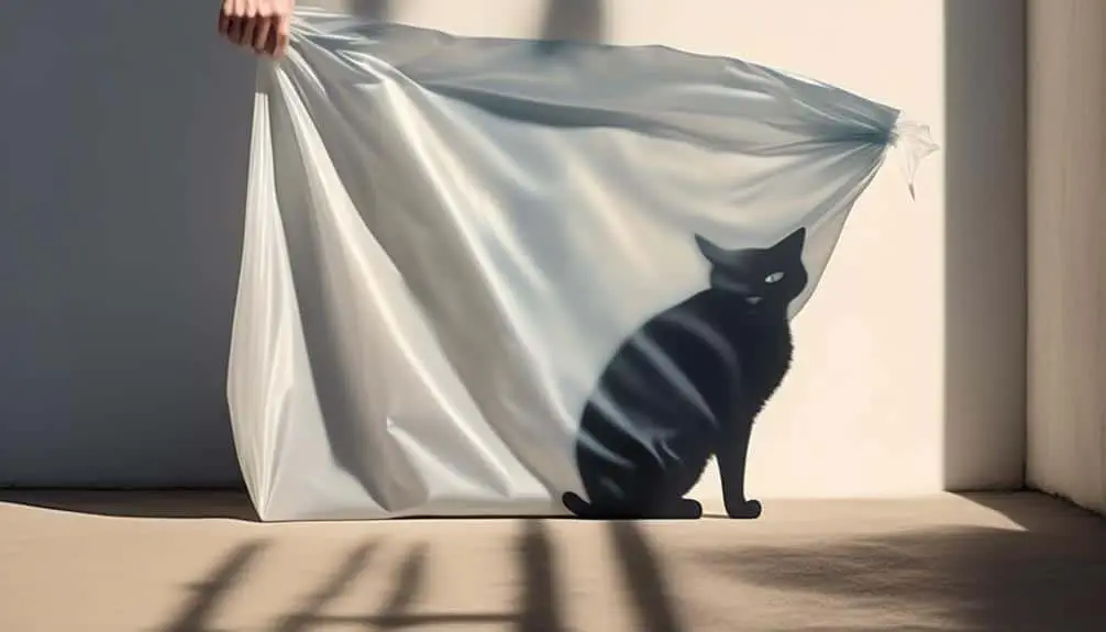cats plastic bag peeing