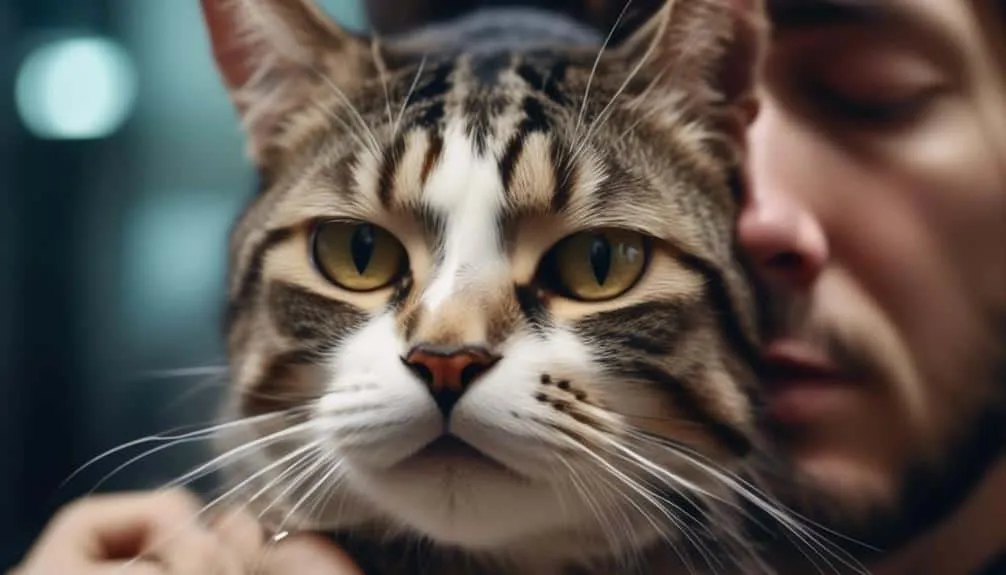 unusual cat behavior face sitting
