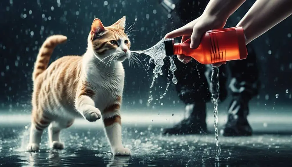 water spraying cat discipline